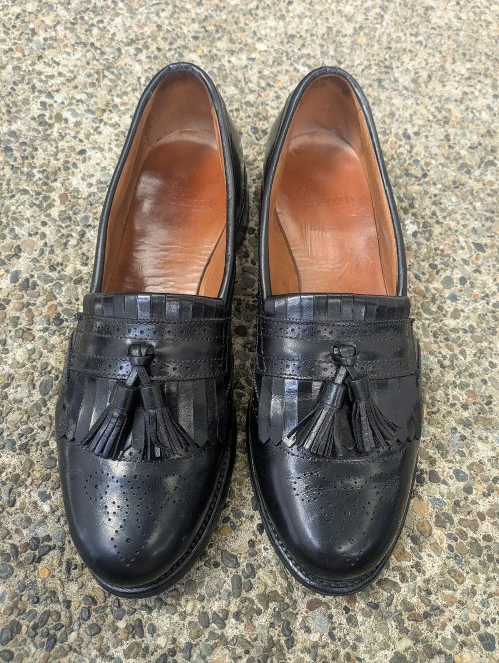 Allen Edmonds Bridgeton Black Leather Tassel Loafers